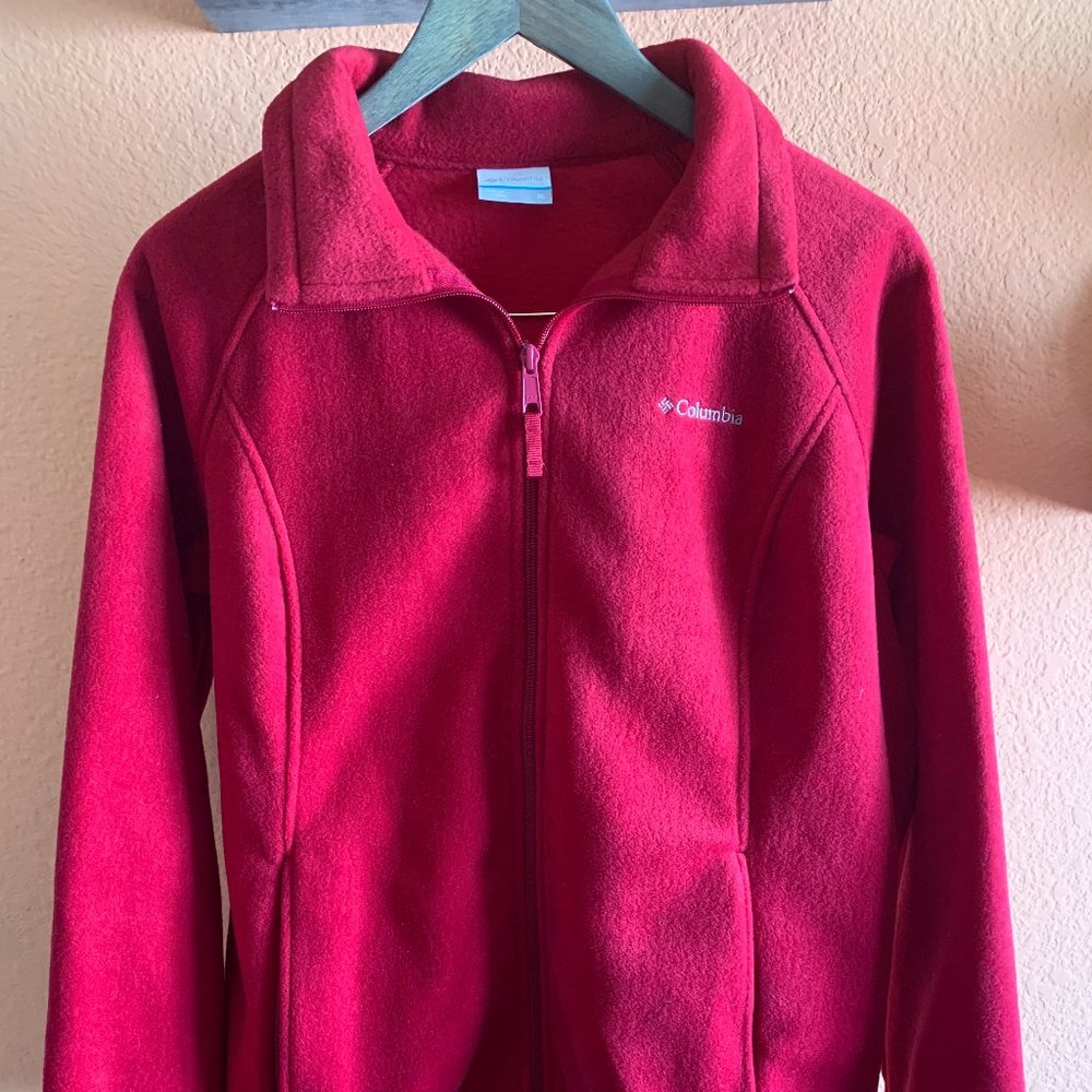 Columbia Zip Front Fleece Jacket Women Sz. XL 006